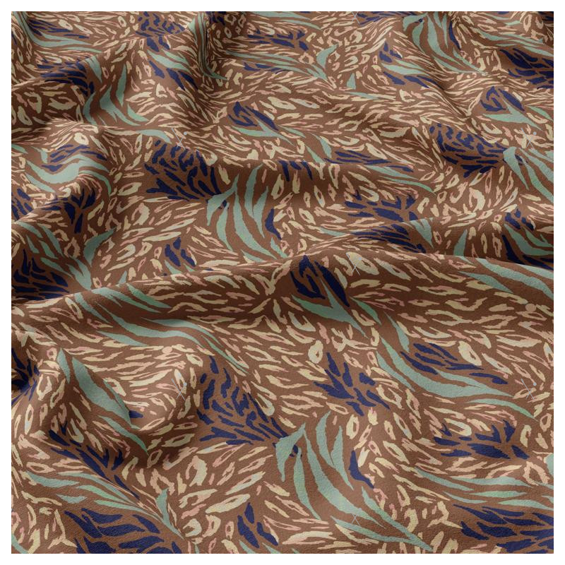 Printed Viscose KALLIS Brown / Blue